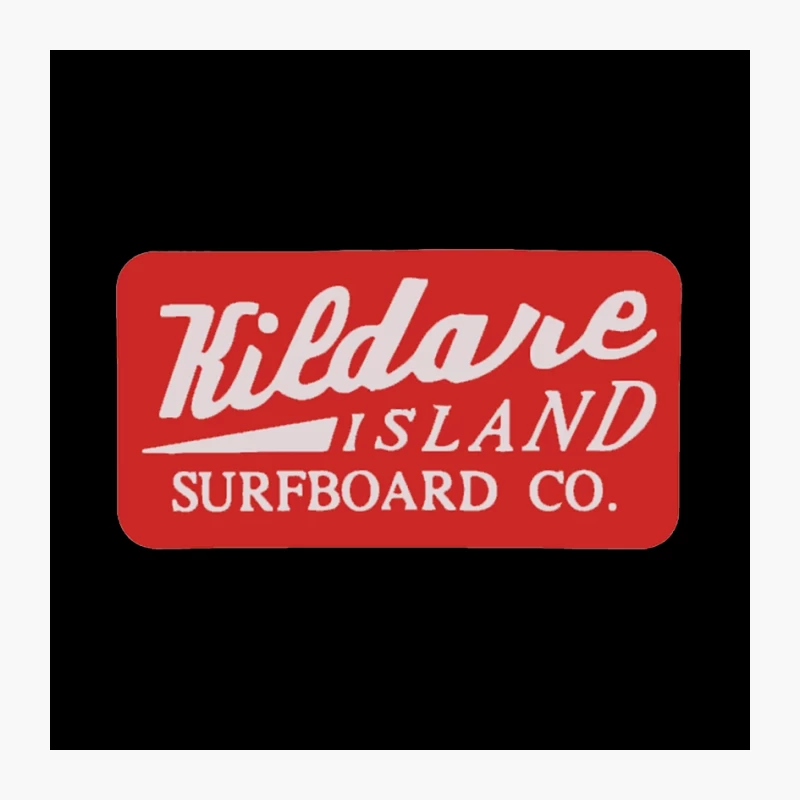 Vintage-Style Red Logo for Kildare Island Surfboard Company Pin