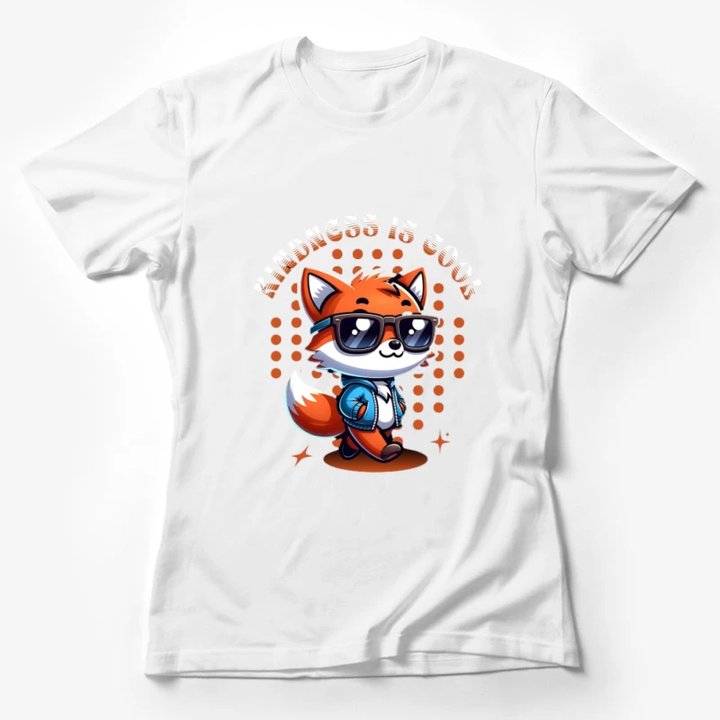 Cooler Fuchs mit Sonnenbrille und Jacke Damen T-Shirt