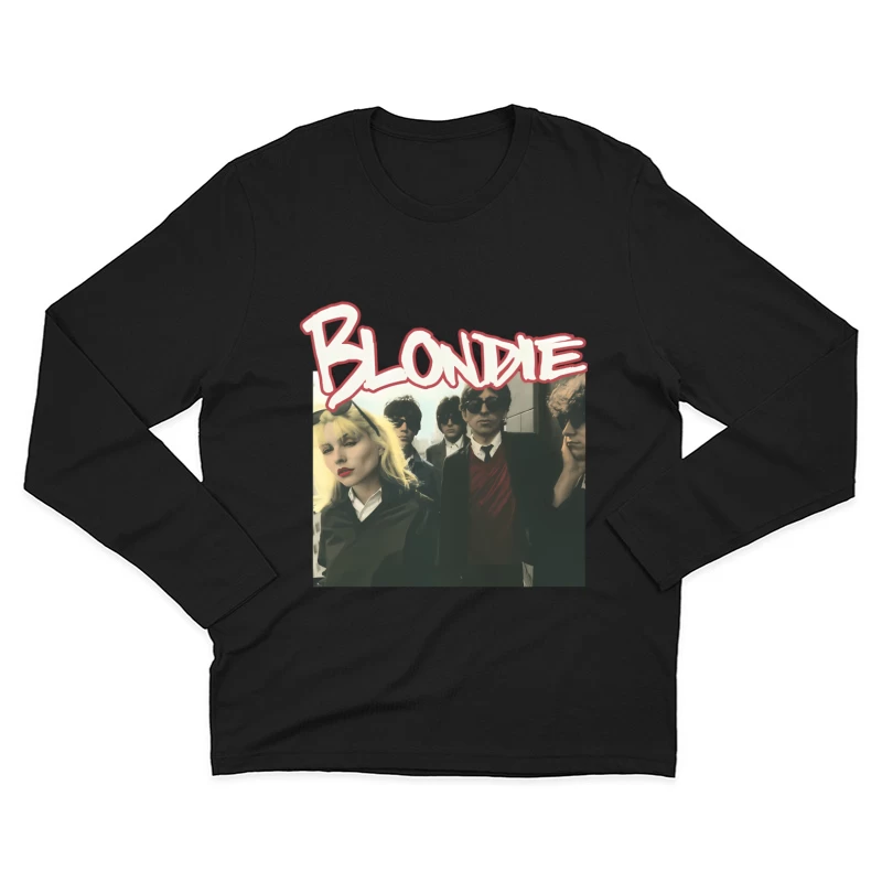 Vintage Blondie Band Album Cover from the 1970s New Wave Era Male Long Sleeve T-Shirt