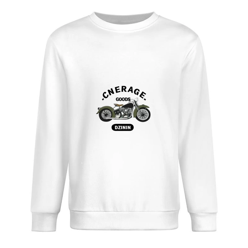 Vintage Motorrad Logo auf Motorradbekleidung Herren Pullover Sweatshirt
