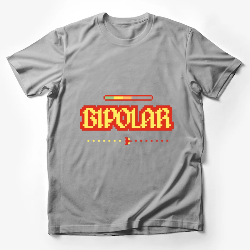 Buntes Bipolar Schriftzug-Design Herren T-Shirt