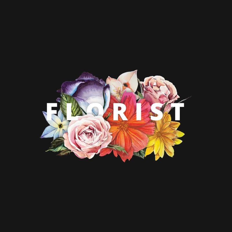 Floraler Schriftzug Damen T-Shirt