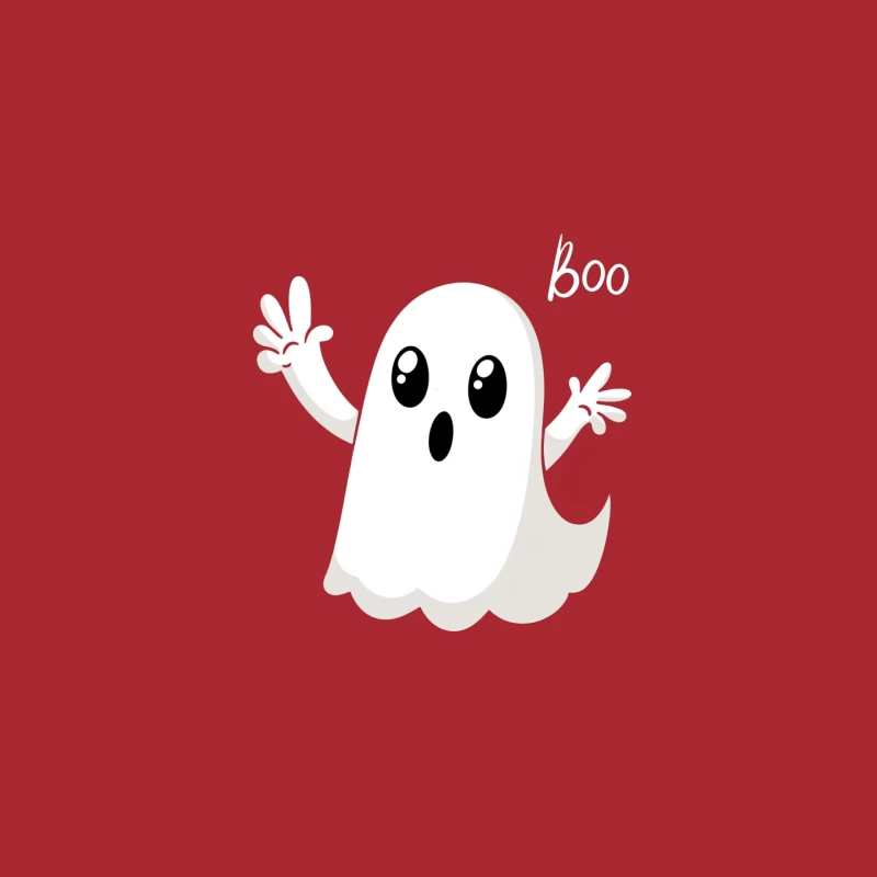 Cute Cartoon Ghost: Spooky Halloween Character Illustration Baseball Cap