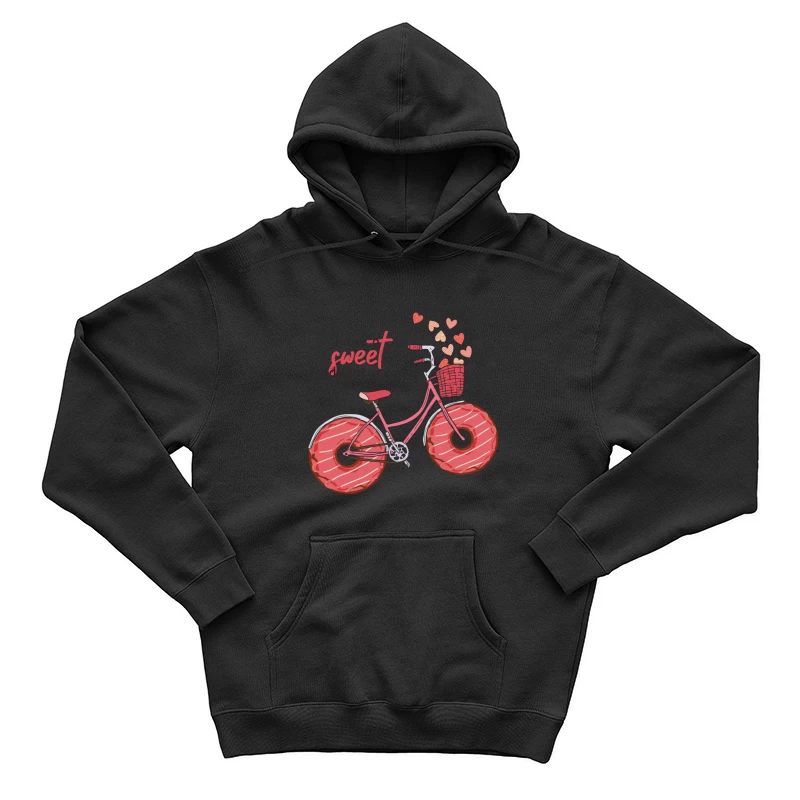 Süßes Abenteuer mit Fahrrad und Donuts Herren Pullover Hoodie