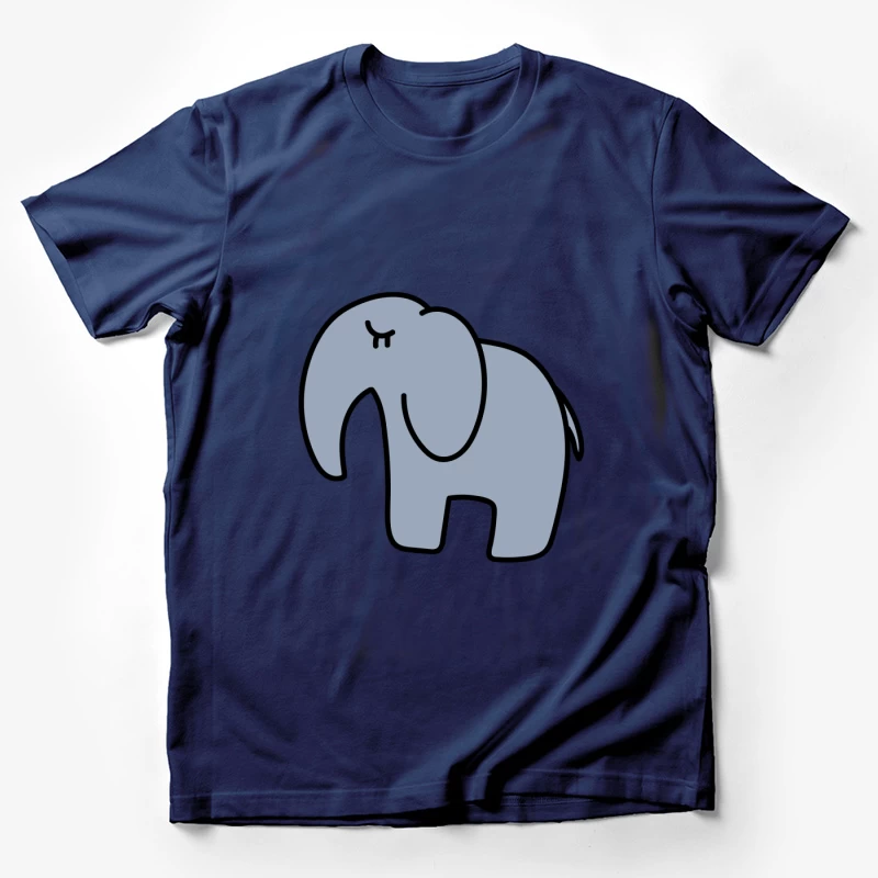 Éléphant dessiné, minimaliste, illustration simple Homme T-Shirt