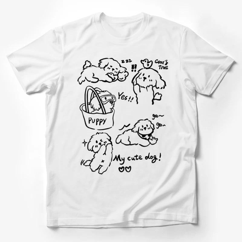 Niedlicher Welpen-Doodle Herren T-Shirt