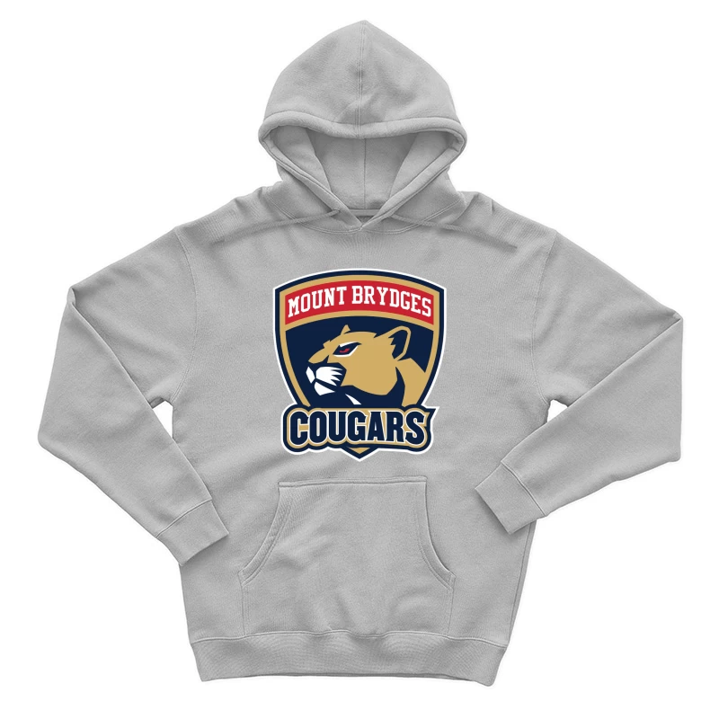 Mount Brydges Cougars Team Sports Logo Male Pullover Hoodie