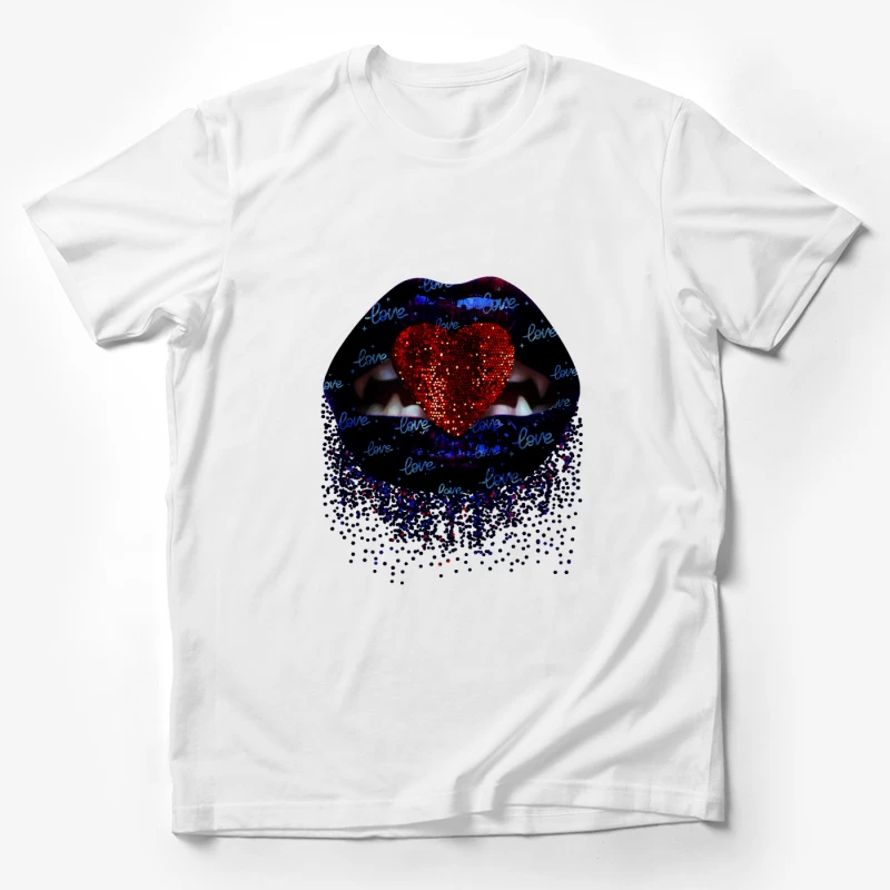 Herz und Lippenkunst Herren T-Shirt