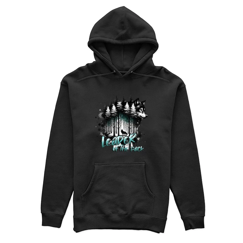 Führer des Rudels: Wolf-Design mit Wald Damen Pullover Hoodie
