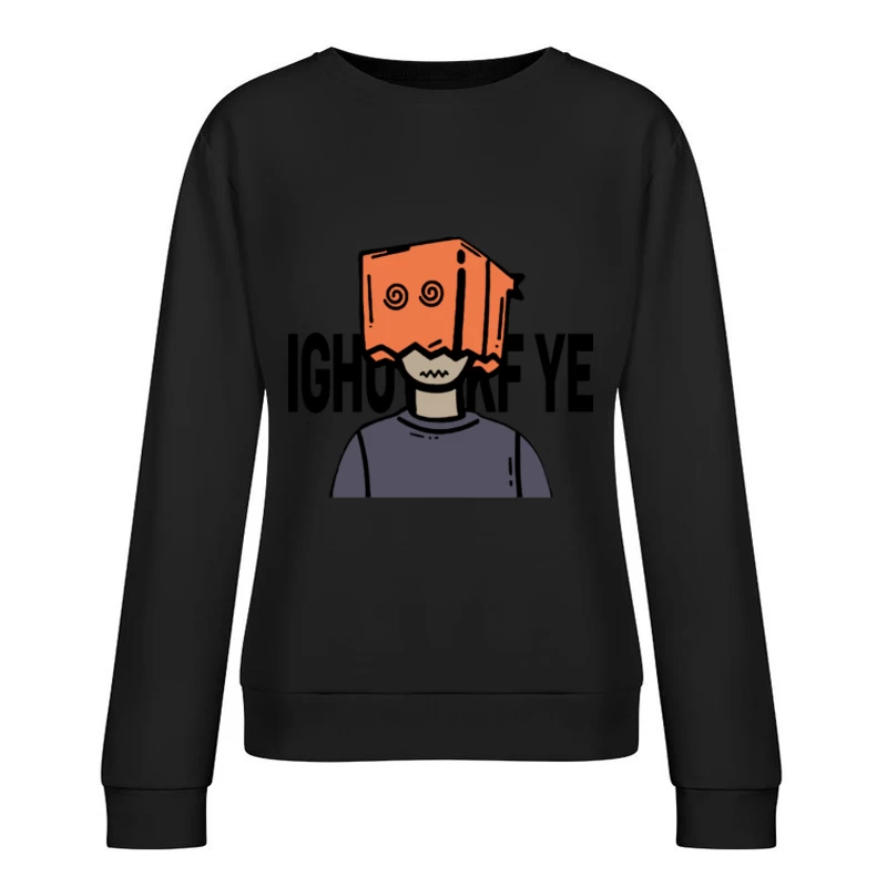 Charakter mit Kartonmaske Damen Pullover Sweatshirt