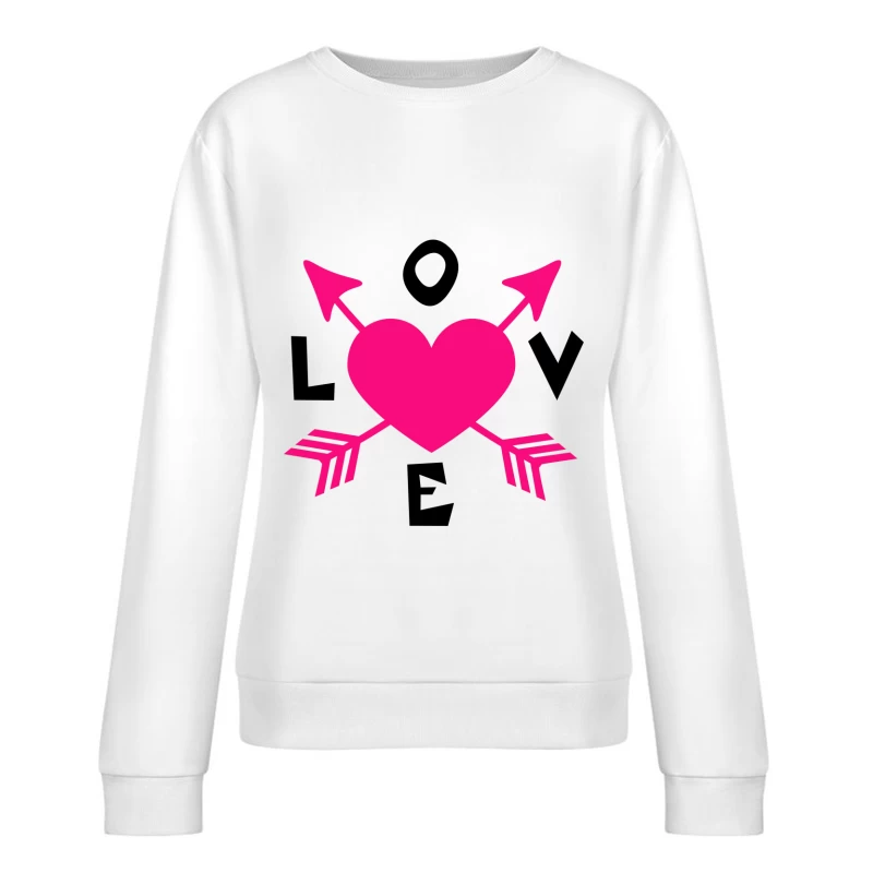 Cœur en flèche stylisé Femme Sweat-shirt à enfiler