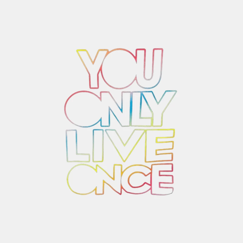 You Only Live Once Inspirational Design Male Tank Top