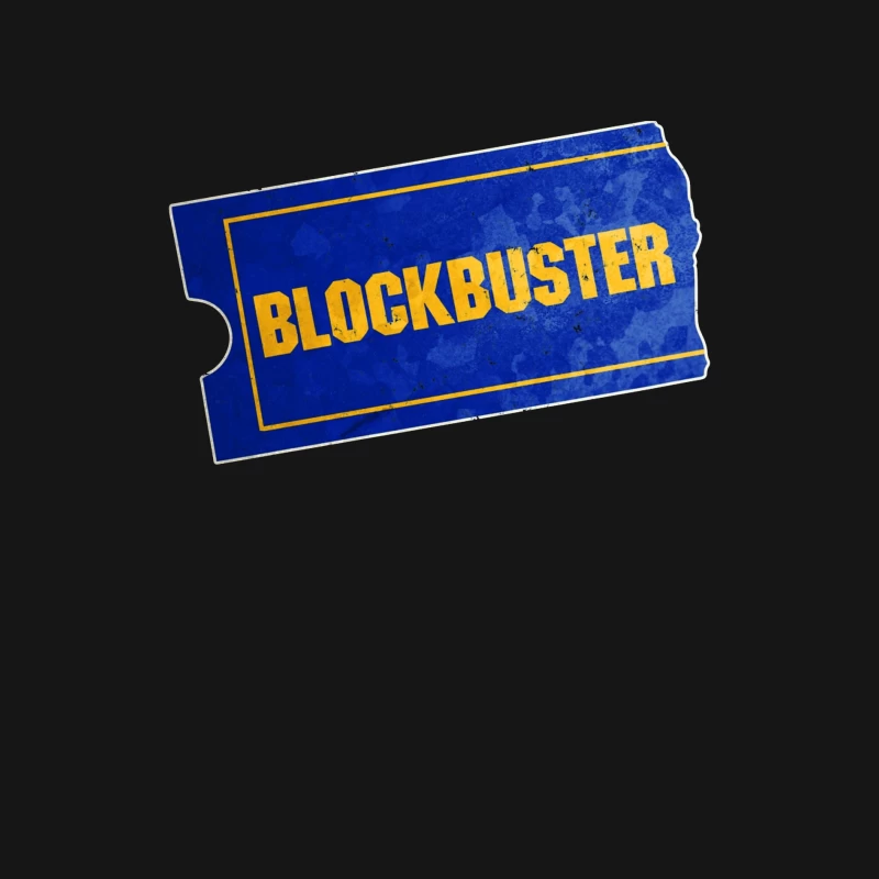 Vintage Blockbuster Video Rental Store Logo Ticket Male Long Sleeve T-Shirt