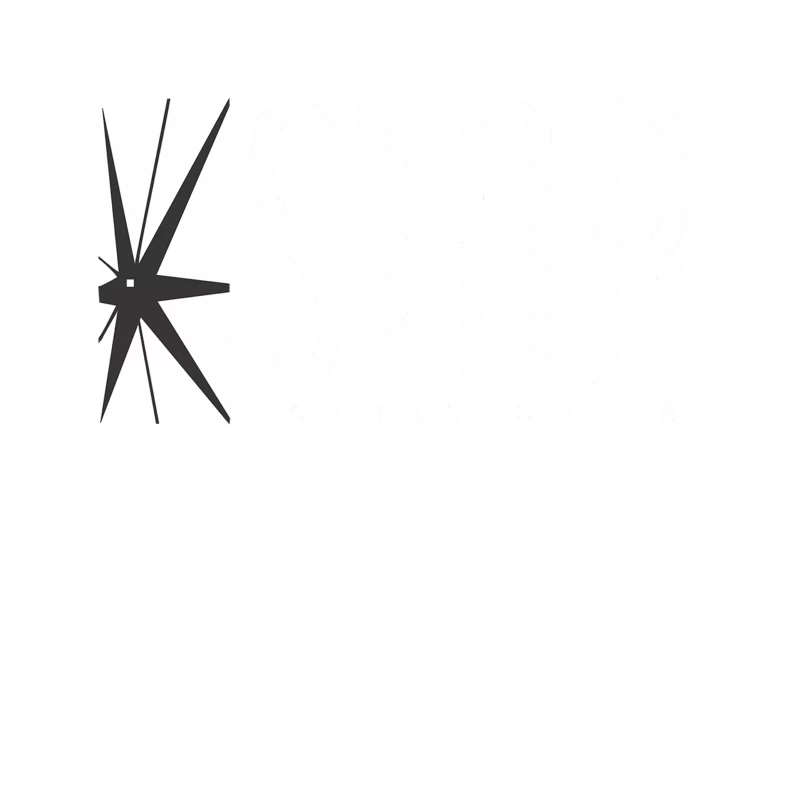 Minimalist Black and White Geometric Star Design Tapestry