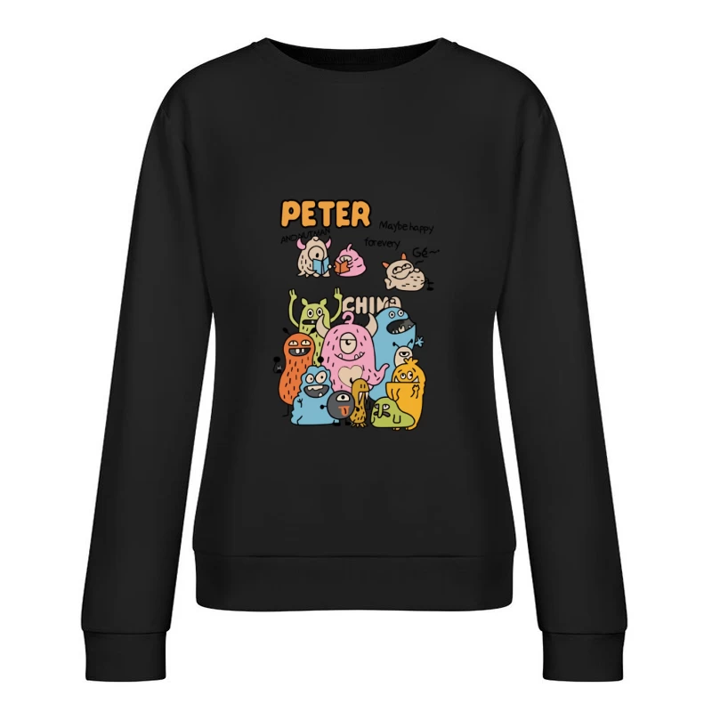 Fête des Monstres Colorés Femme Sweat-shirt à enfiler