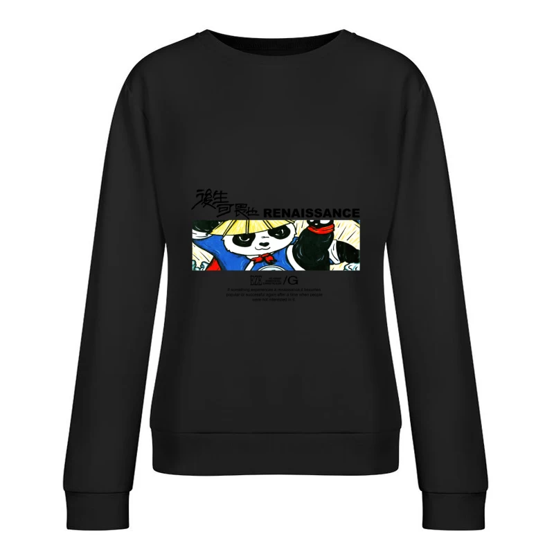 Kung-Fu Panda Comic Illustration Damen Pullover Sweatshirt