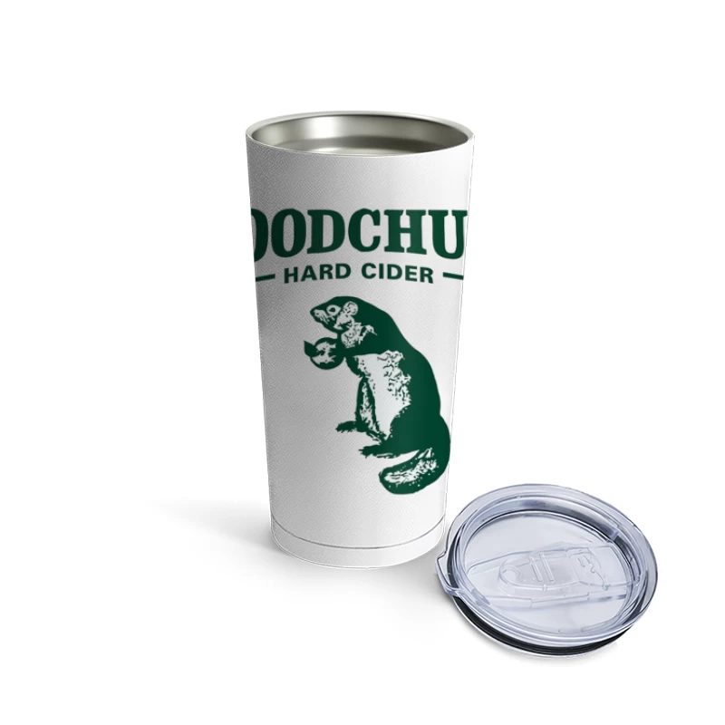 Woodchuck Hard Cider Green Logo with Mascot Design Travel Mug