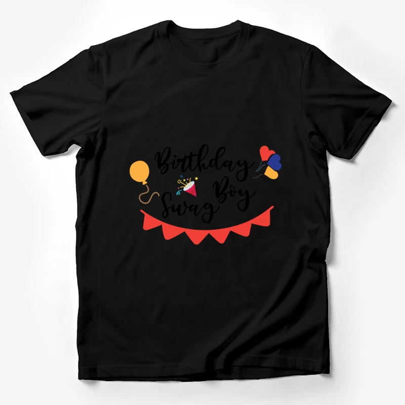 Fête colorée avec ballons et fanions Homme T-Shirt