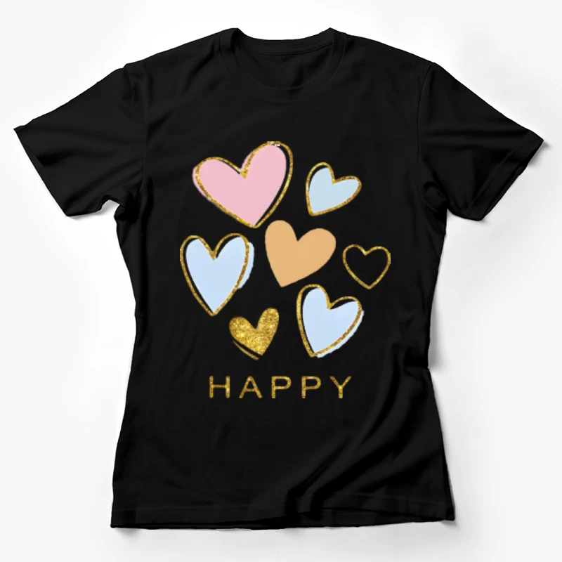 Glücklicher Herzregen Damen T-Shirt
