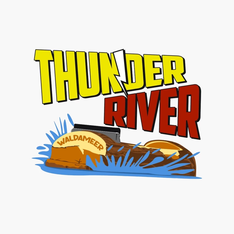 Thunder River Water Ride Logo at Waldameer Park Cotton Tote Bag