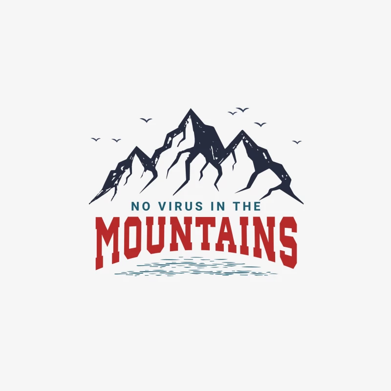 Pas de virus dans les montagnes Femme Sweat-shirt à enfiler