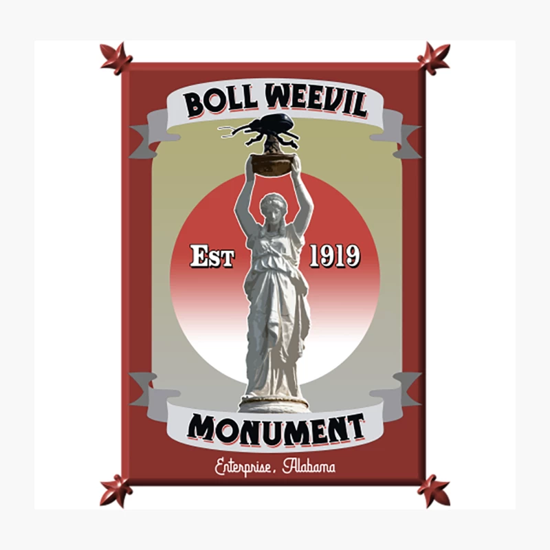 Boll Weevil Monument Throw Pillow