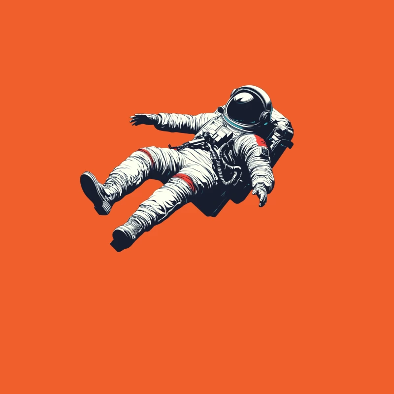 Floating Astronaut in Zero Gravity Space Exploration Male T-Shirt