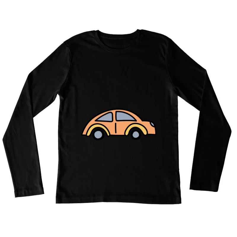 Dessiné à la main voiture orange Femme Manches Longues T-Shirt