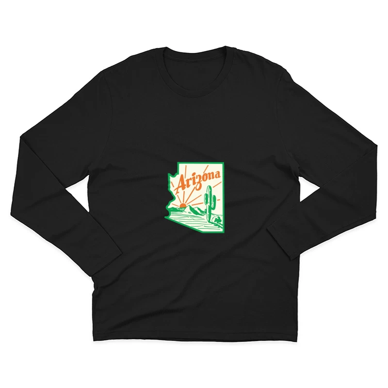 Arizona Wüste mit Sonnenuntergang Herren Langarm T-Shirt