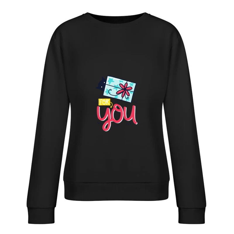 Cadeau pour vous avec un chat Femme Sweat-shirt à enfiler