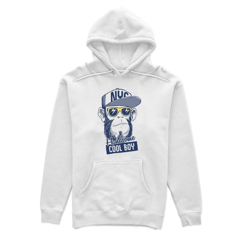 Kühler Affe mit NYC-Mütze Damen Pullover Hoodie