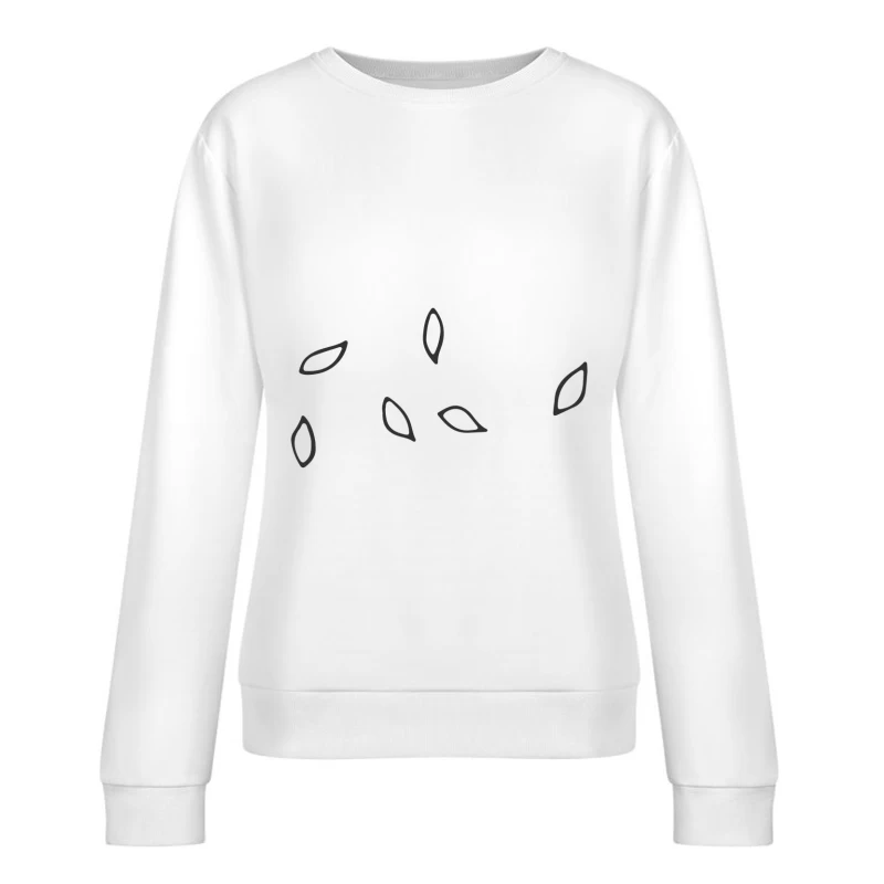 Design minimaliste avec formes feuille Femme Sweat-shirt à enfiler