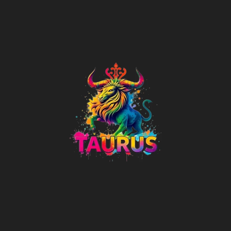 Colorful Taurus Zodiac Illustration Bucket Hat