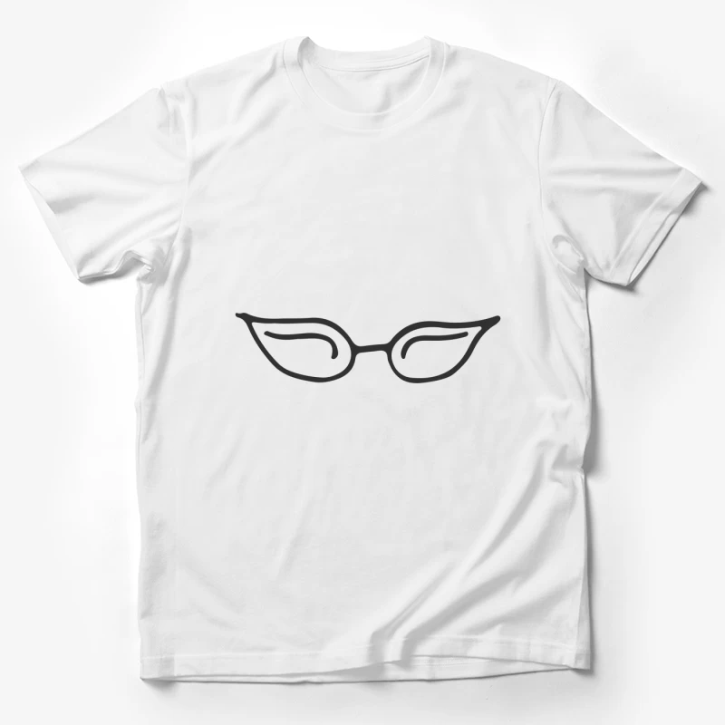 Lunettes de style œil de chat minimalistes Homme T-Shirt