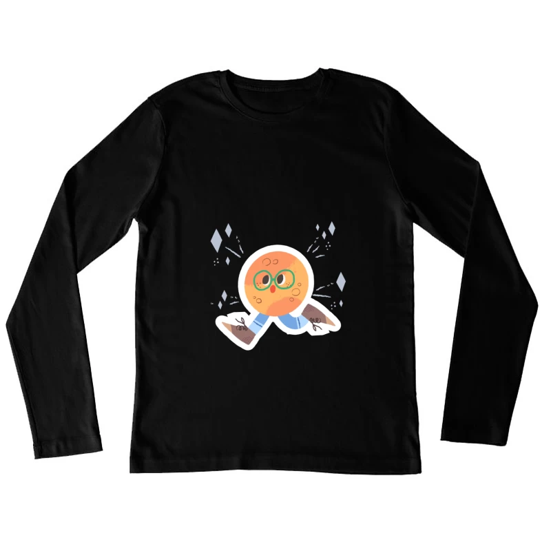 Lustiger Keks mit Brille Damen Langarm T-Shirt