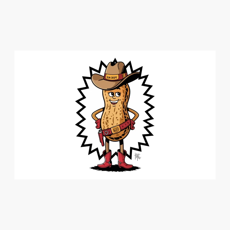 Cowboy Peanut Mascot: Slim Crispy's Nutty Adventure Travel Mug