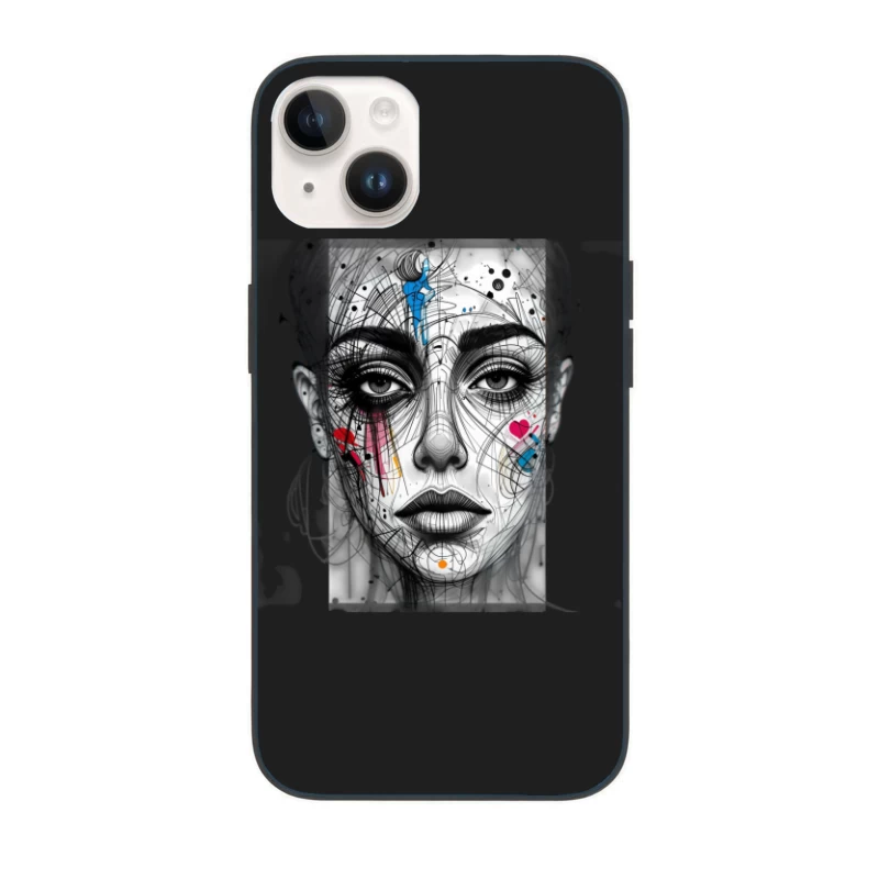Abstract girl statue iPhone Case