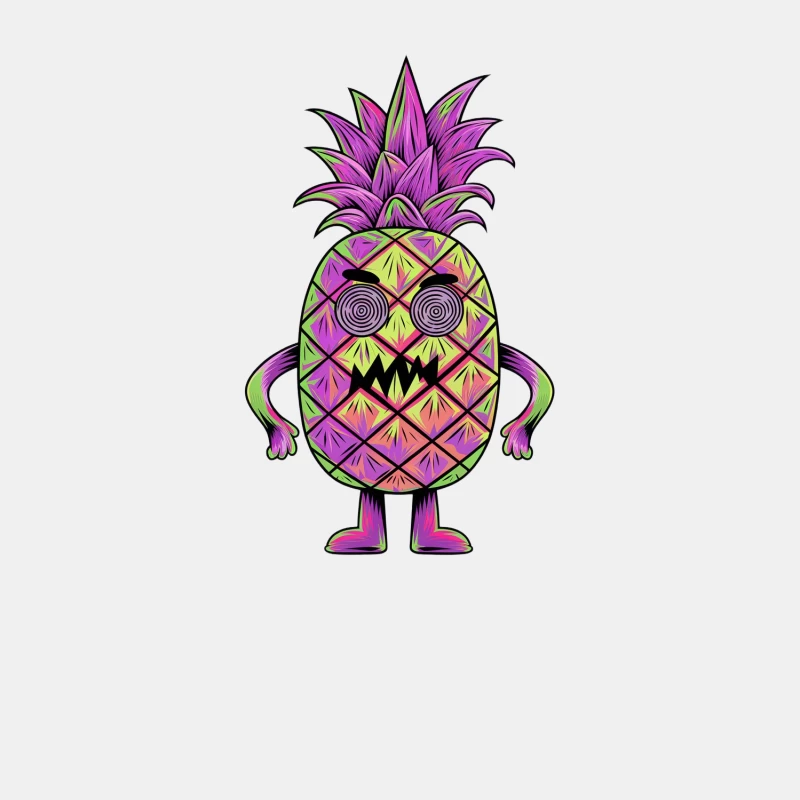 Psychedelic Pineapple Monster with Hypnotic Eyes Male Tank Top