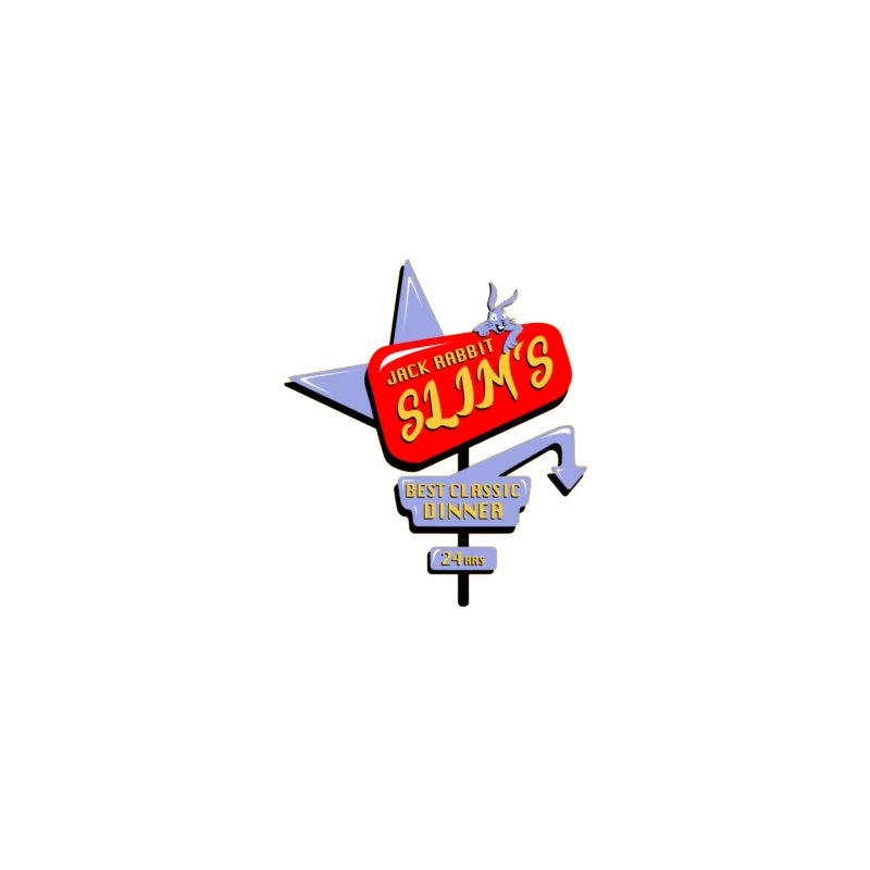 Jack Rabbit Slims Diner 1 Desk Mat
