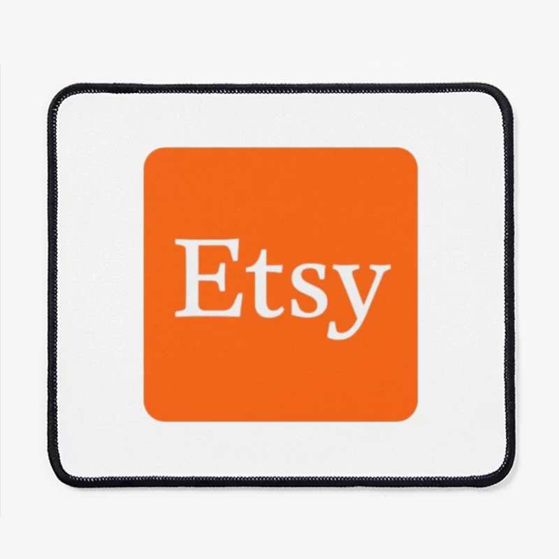 Etsy Official Logo - Orange Square E-commerce Marketplace Icon Mouse Pad