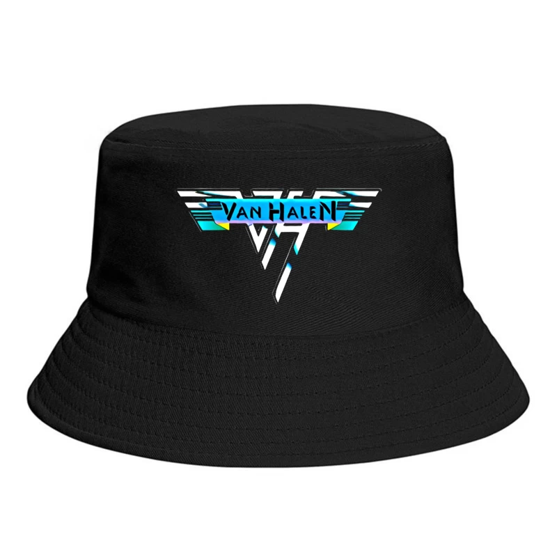 Van Halen Classic Band Logo in Retro 80s Style Bucket Hat