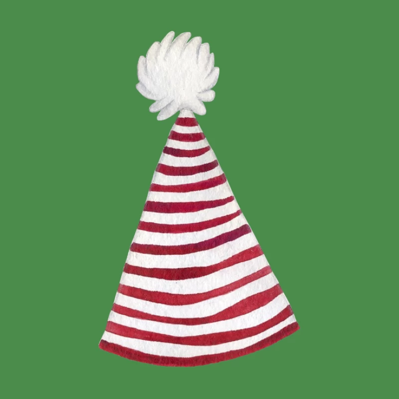 Chapeau rayé rouge et blanc Femme T-Shirt