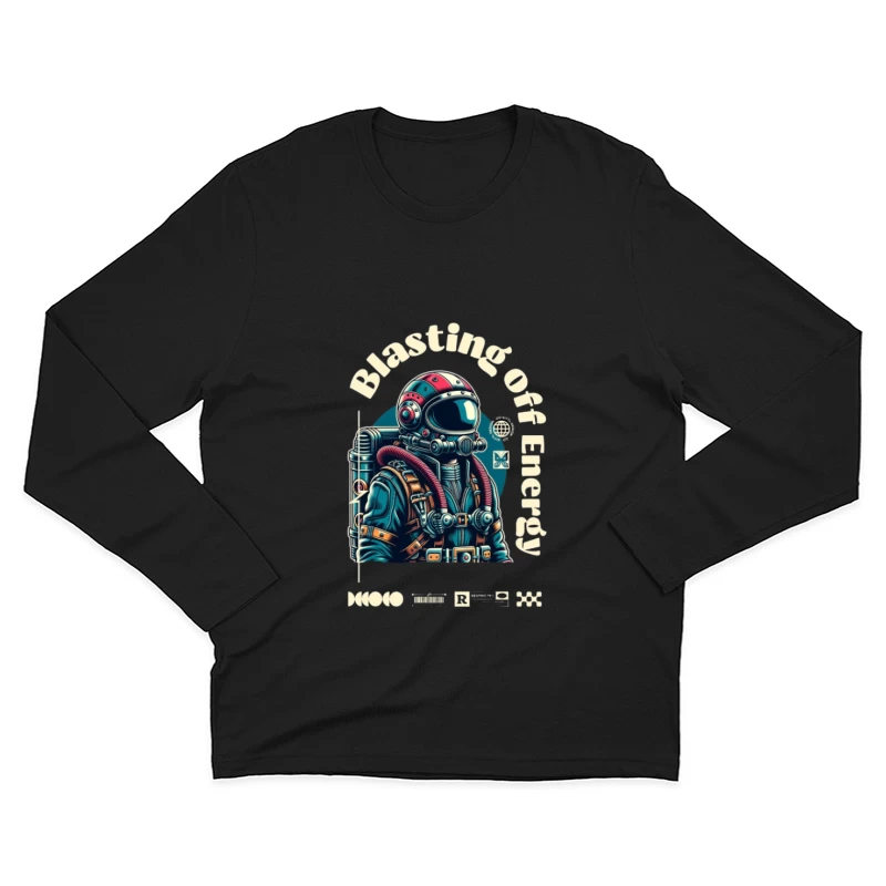 Weltraumenergie: Astronauten-Design Herren Langarm T-Shirt