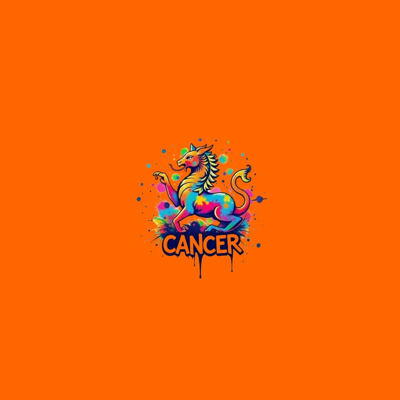 Astrological Cancer Zodiac Illustration Desk Mat