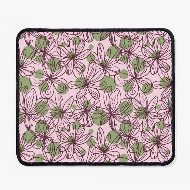 Elegant Floral Whimsy – Botanical Pattern Mouse Pad