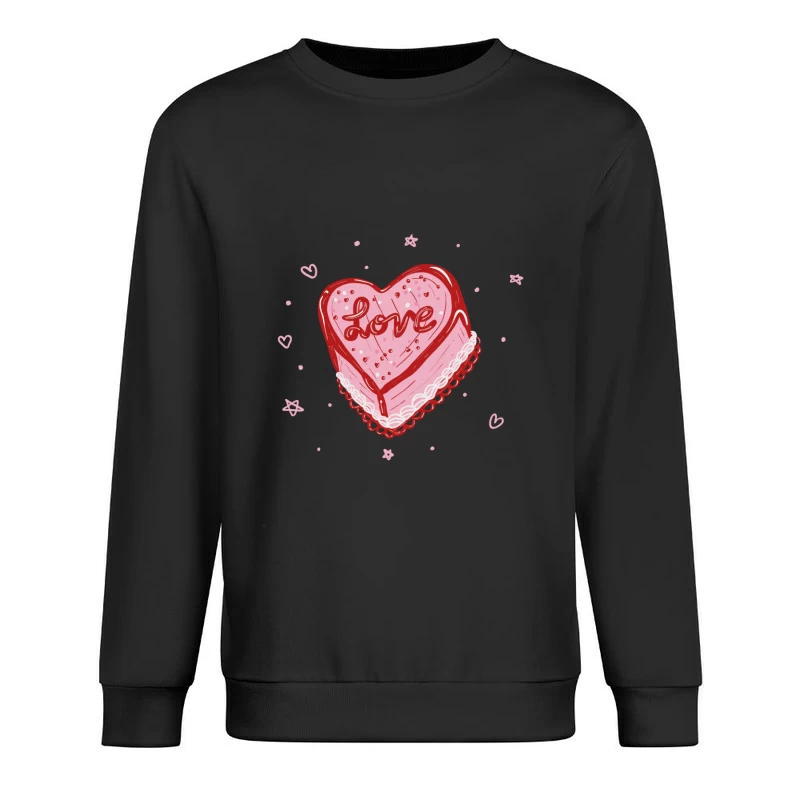 Herzkuchen mit Liebesbotschaft Herren Pullover Sweatshirt