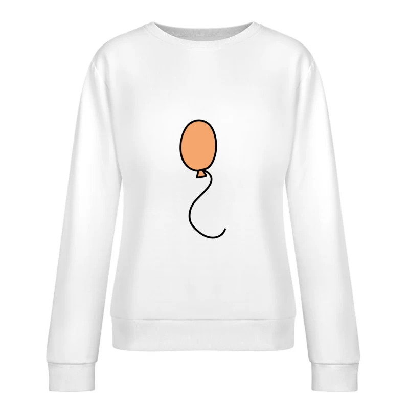 Ballon orange avec ficelle noire Femme Sweat-shirt à enfiler