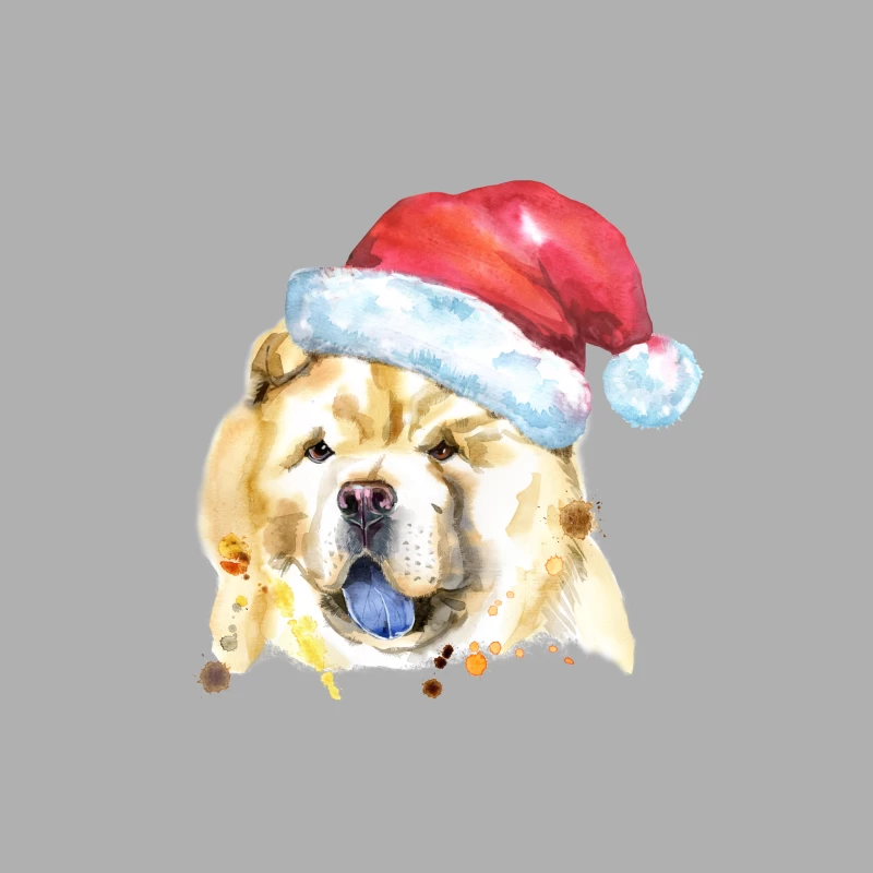 Chien de Noël avec Chapeau Rouge Homme Débardeur