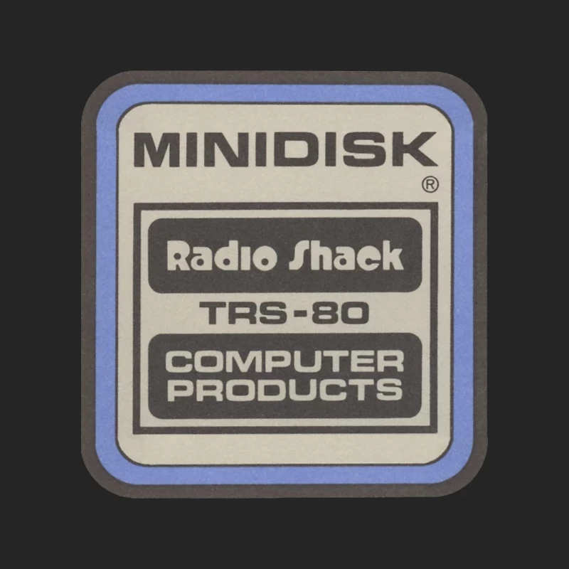 Vintage Radio Shack TRS-80 Minidisk Computer Products Label Male Pullover Sweatshirt