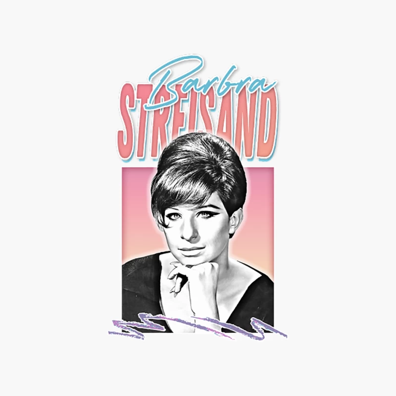 Barbra Streisand - Retro Aesthetic Style Fan Art Design Cotton Tote Bag